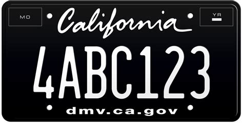 california black license plate with white letters|california dmv personalized plates availability.